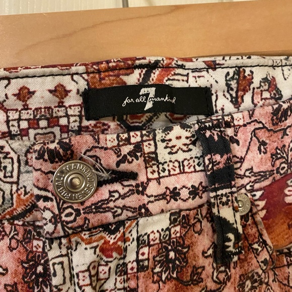 7 for all mankind the ankle super skinny totem print jeans - Picture 3 of 5